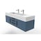 Castello Usa Nile 60" Wall Mounted Blue Vanity With White Top And Black Handles CB-MC-60BLU-BL-2053-WH - alternate 5